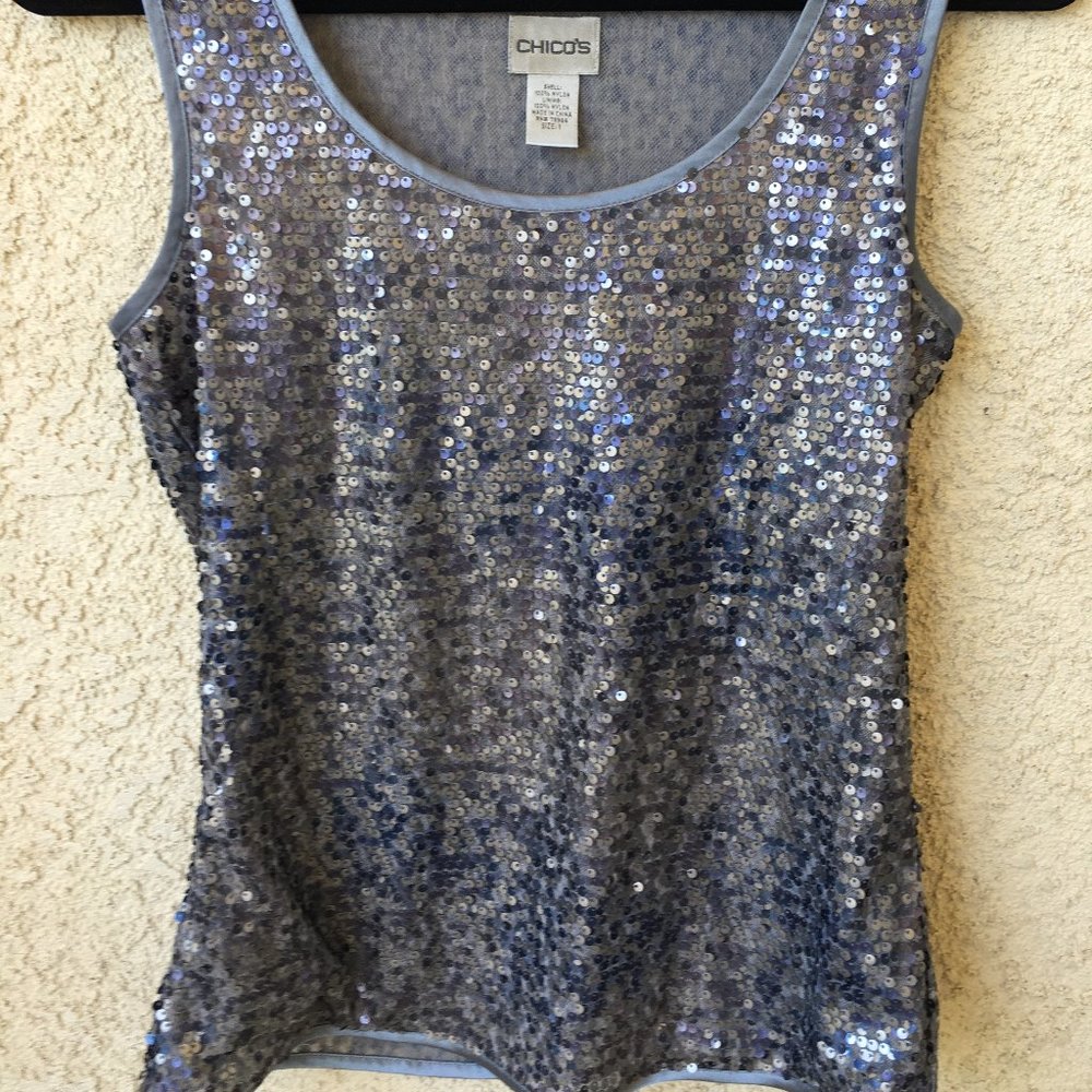 Chico's Sequin Tank, sz. 1